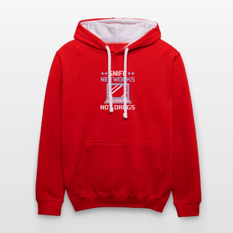 Cybersecurity Cyber Programmierer Hacker Kontrast-Hoodie