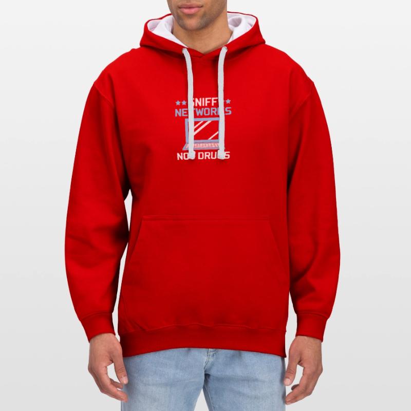 Cybersecurity Cyber Programmierer Hacker Kontrast-Hoodie