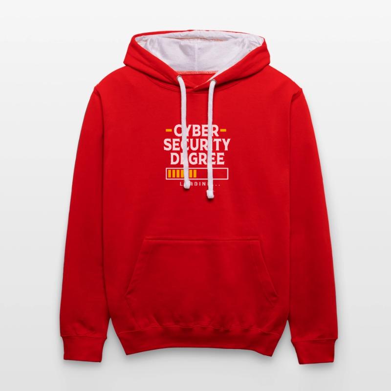 Cybersecurity Cyber Programmierer Hacker Kontrast-Hoodie