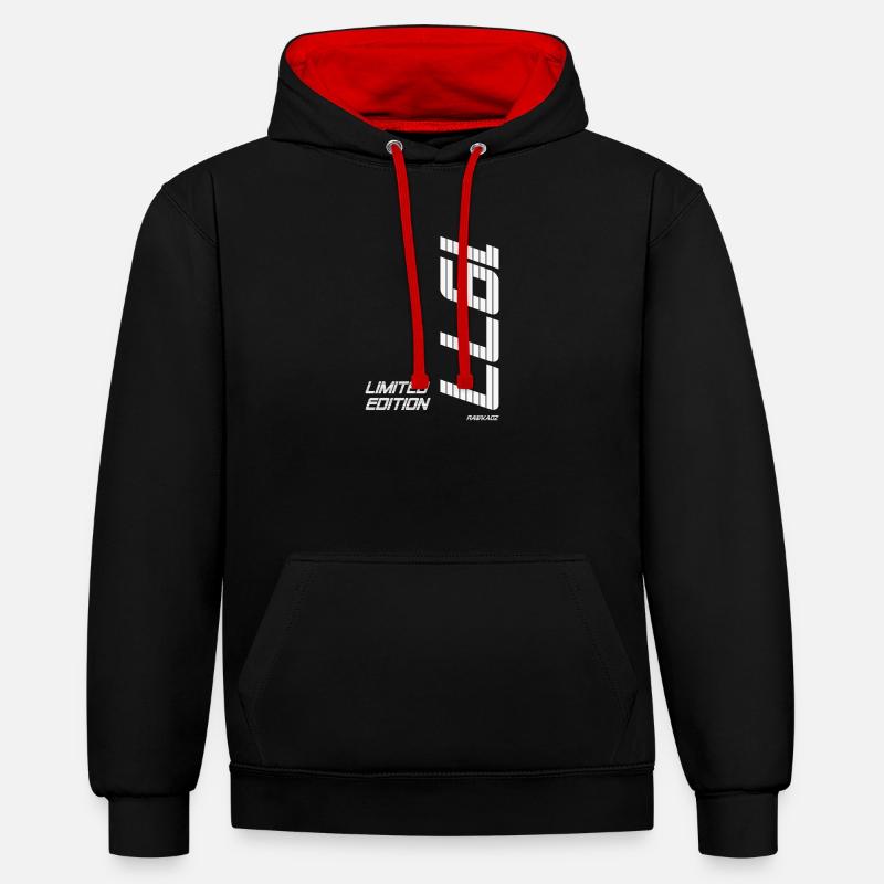 Logo style édition limitée - Sweat à capuche contrasté - noir/rouge