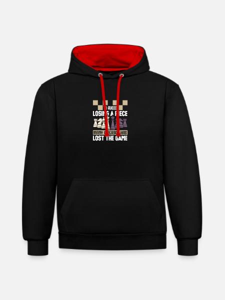 Chess Chess Player Chessboard - Contrast hoodie - black/red