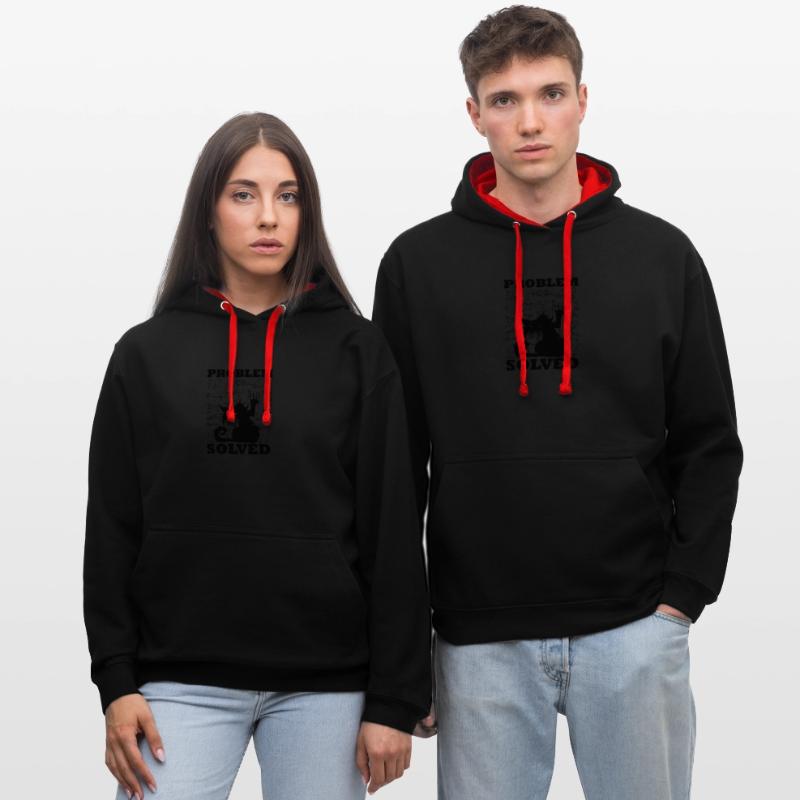 Problem Solved Math Student Homework Math Kontrast-Hoodie