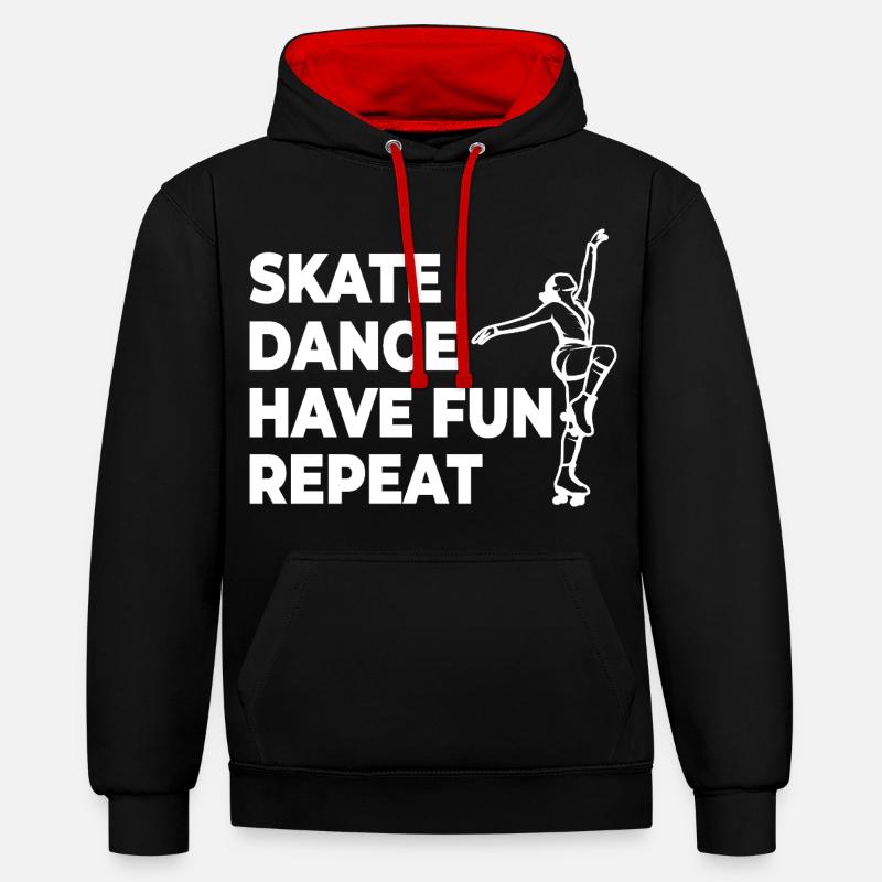 Skate Danse Amusez-vous Répéter - Sweat à capuche contrasté - noir/rouge