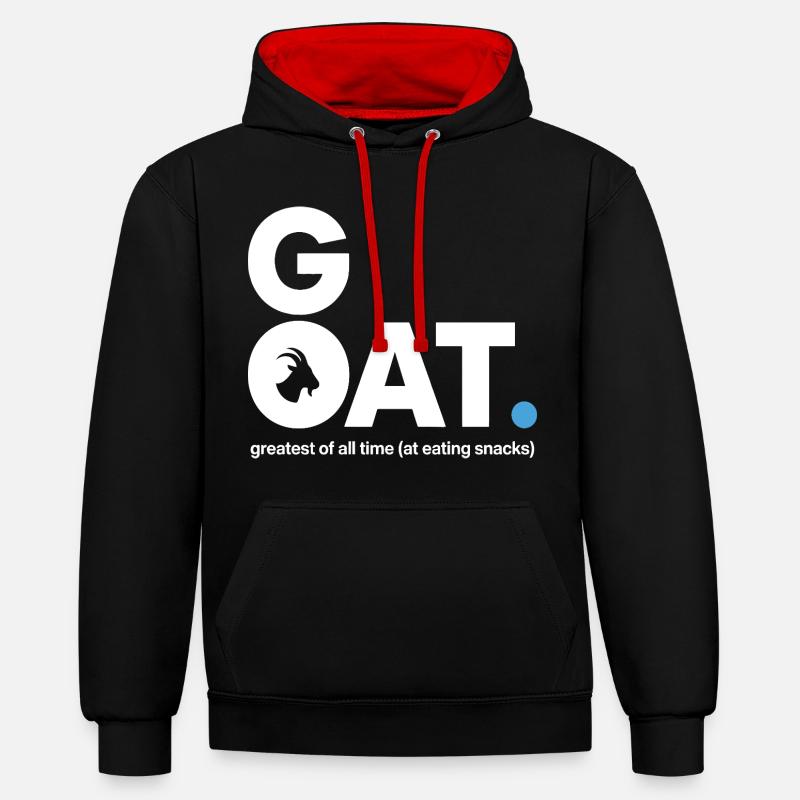 Déclaration de la collation GOAT - Sweat à capuche contrasté - noir/rouge