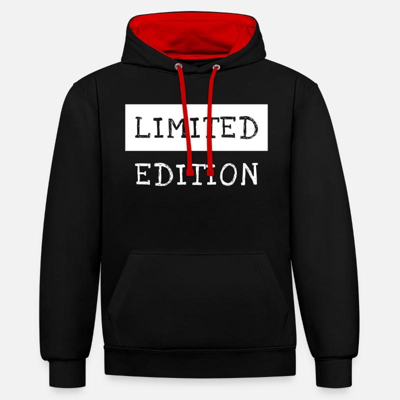 Cool créatif, adolescent - Sweat à capuche contrasté - noir/rouge