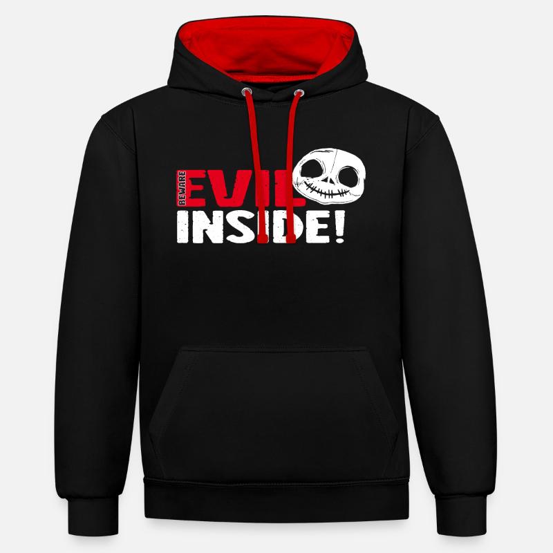 Evil Inside - pretty evil! - Contrast hoodie - black/red