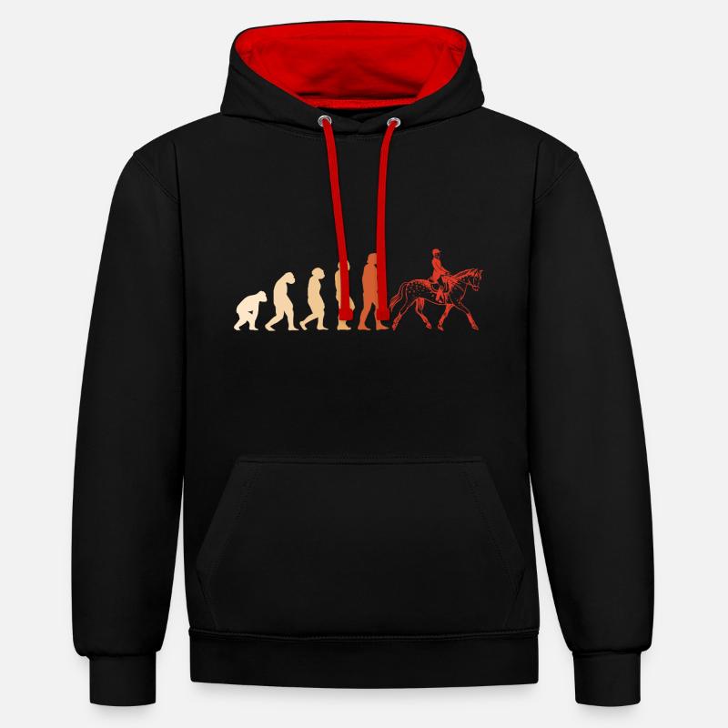 Cavalier Evolution Concours complet - Sweat à capuche contrasté - noir/rouge
