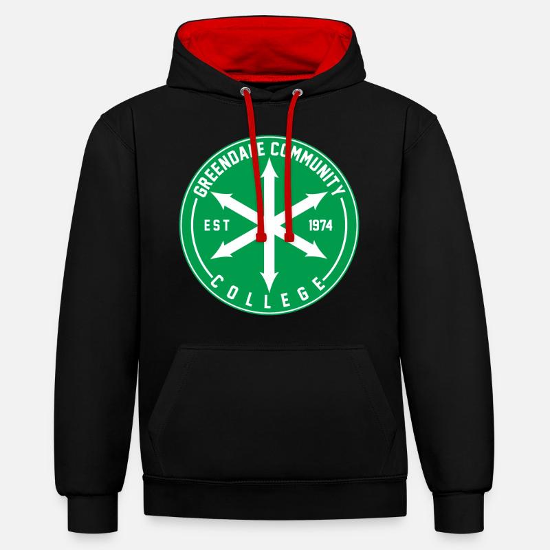 Graphique de la communauté - Sweat à capuche contrasté - noir/rouge