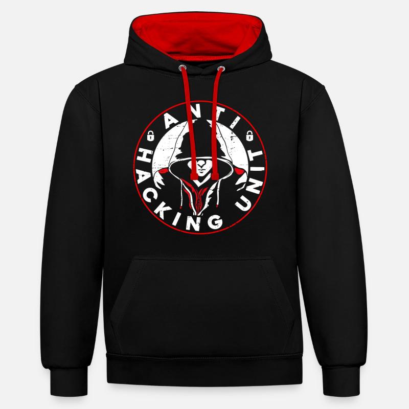 Programmierer Coder Software Entwickler - Kontrast-Hoodie - Schwarz/Rot