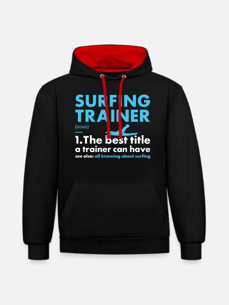 Sport Trainer Surfing - Contrast hoodie - black/red