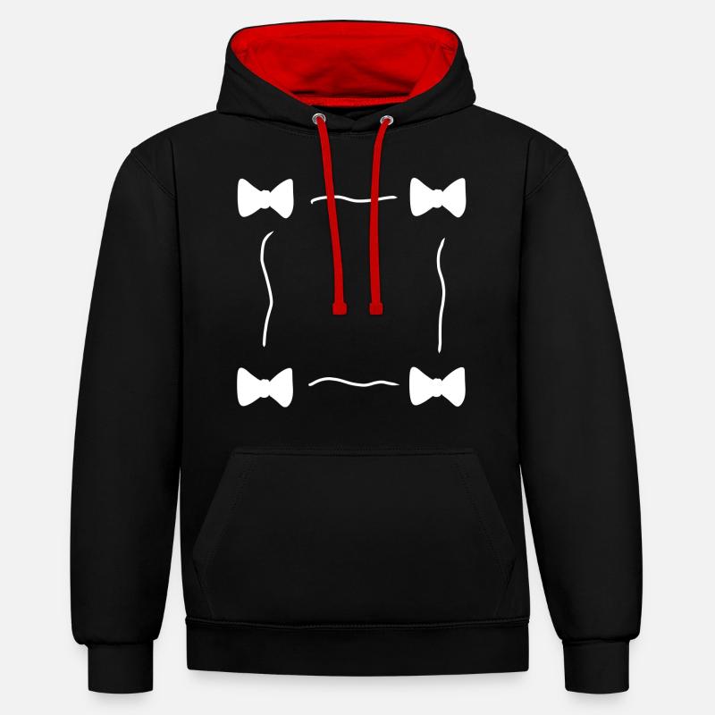 Four Loops Loop Symbol Frame - Contrast hoodie - black/red