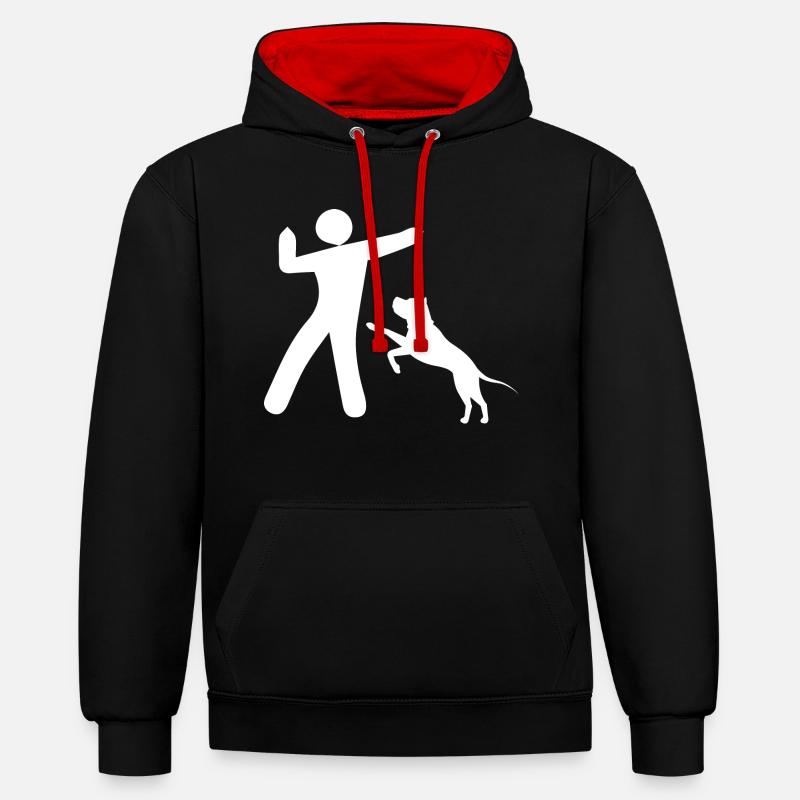 Danse Musique de danse - Sweat à capuche contrasté - noir/rouge