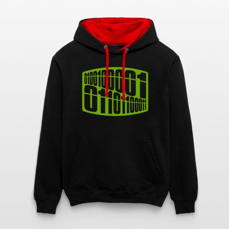Binary Code Program Language Contrast hoodie