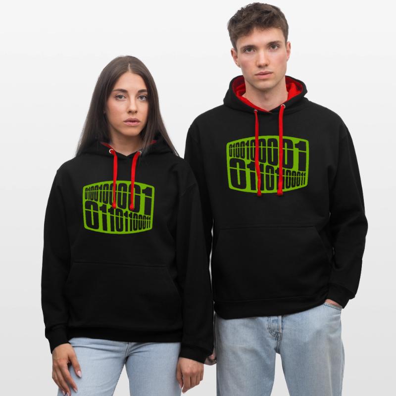 Binary Code Program Language Contrast hoodie