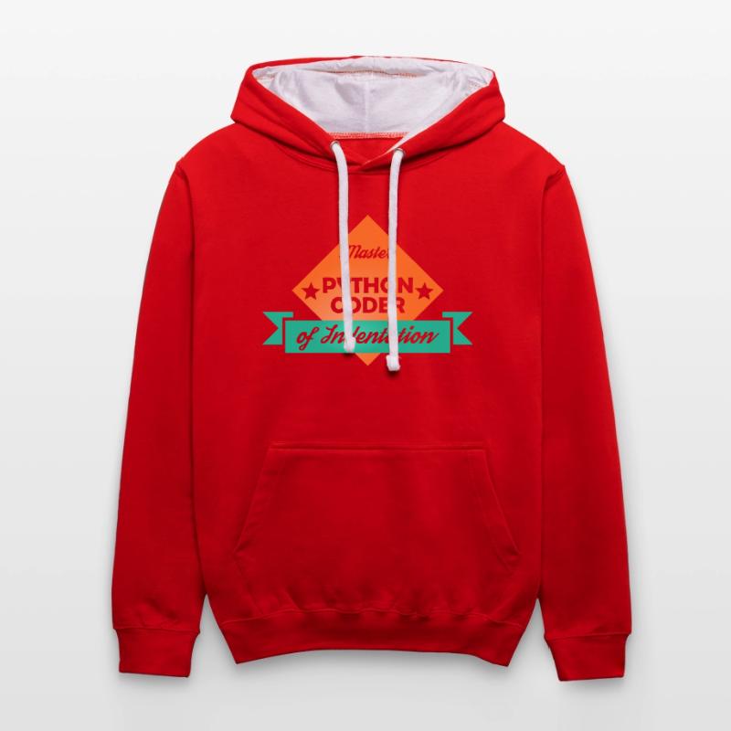 Programmeur Python, maître de l'indentation Sweat à capuche contrasté