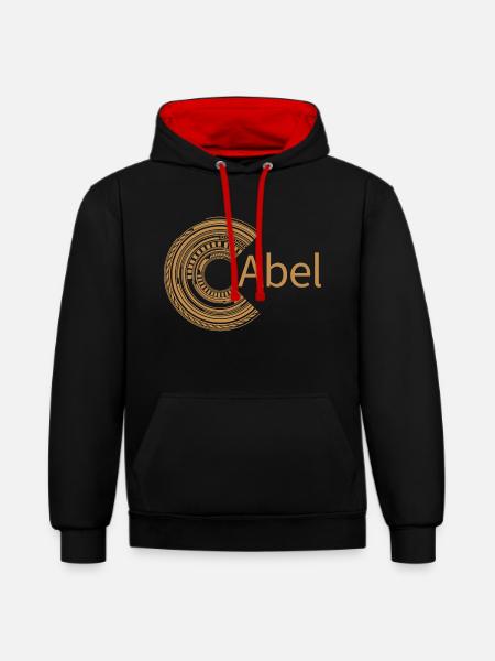 For Abel - Contrast hoodie - black/red