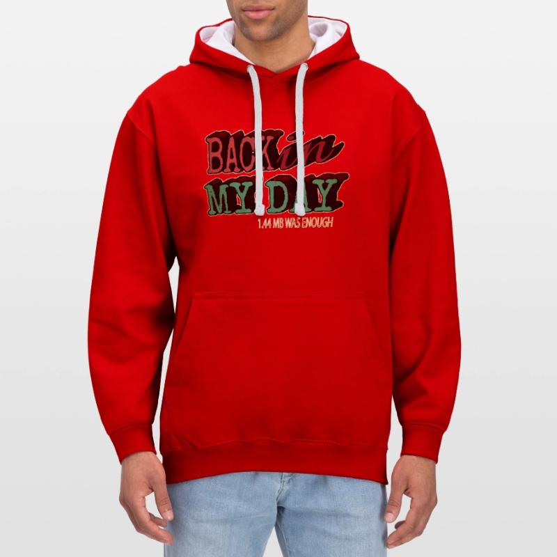 Computer Bday Fullstack Developer Programmation Sweat à capuche contrasté