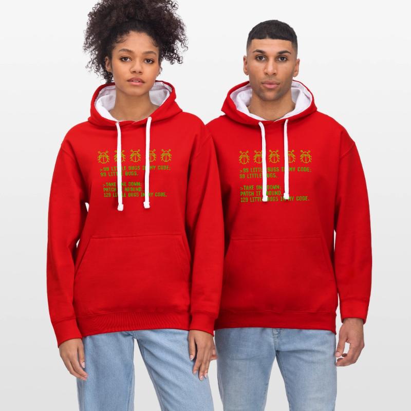 Debugging Programmieren Programmier-Joke Kontrast-Hoodie
