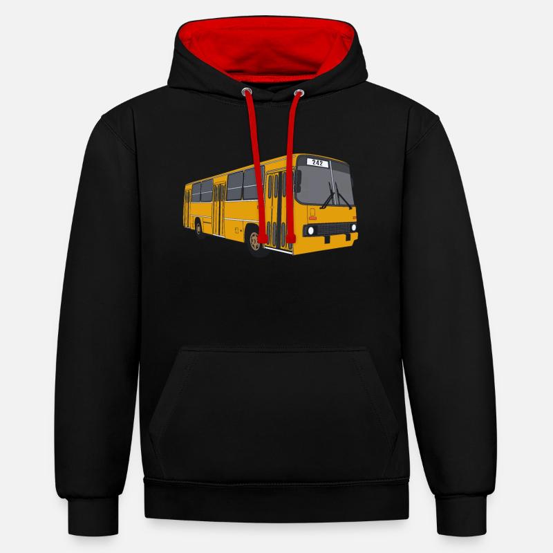 Ikarus 260 - Sweat à capuche contrasté - noir/rouge