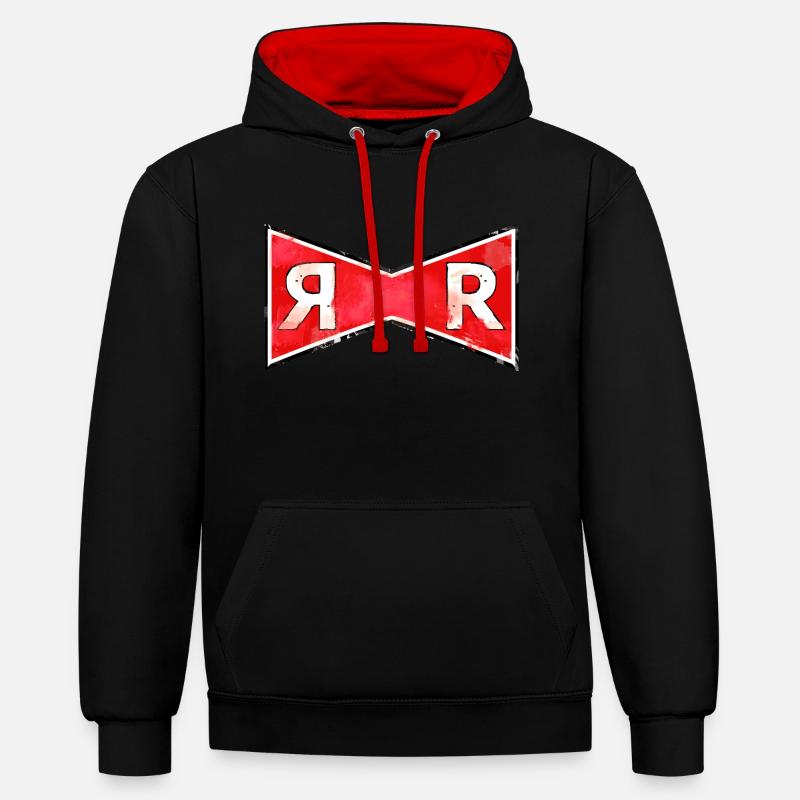 Armée de l'arc rouge - Sweat à capuche contrasté - noir/rouge