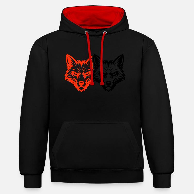 L’équipe Fox Head - Sweat à capuche contrasté - noir/rouge