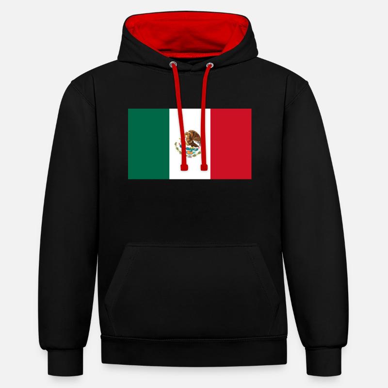 Mexico - Contrast hoodie - black/red