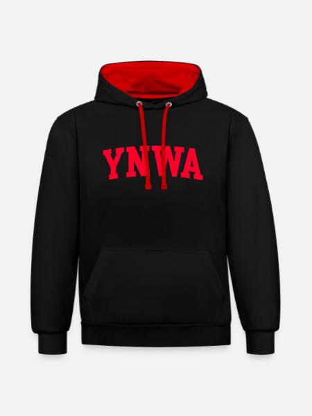 ynwa - Contrast hoodie - black/red