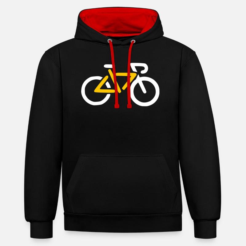 Programmierer Geek Code Fahrrad Bike - Kontrast-Hoodie - Schwarz/Rot