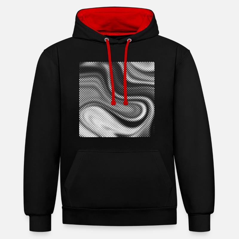Tourbillon de plasma en demi-teinte - Sweat à capuche contrasté - noir/rouge