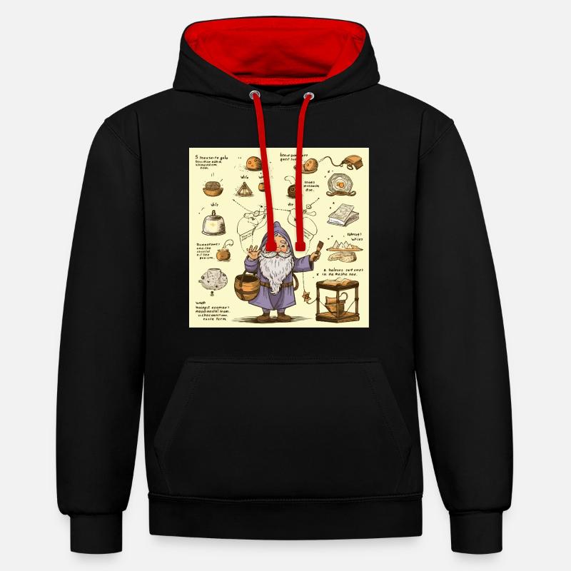 Alchemy Kitchen Wizard - Contrast hoodie - black/red