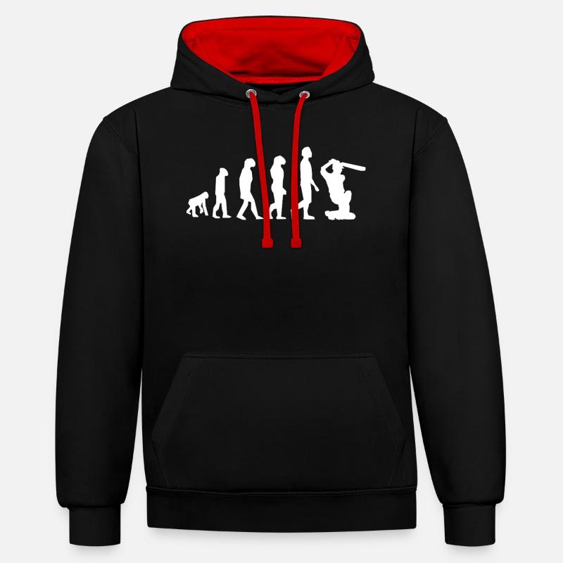 Cricket Évolution - Sweat à capuche contrasté - noir/rouge