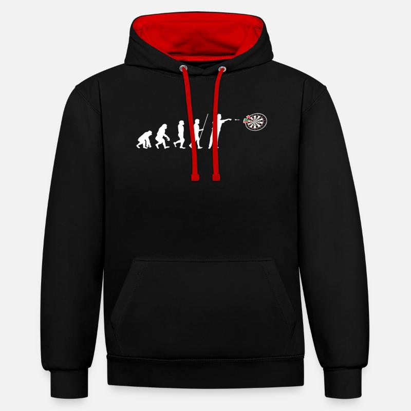 Darts Evolution Dart Player - Contrast hoodie - black/red