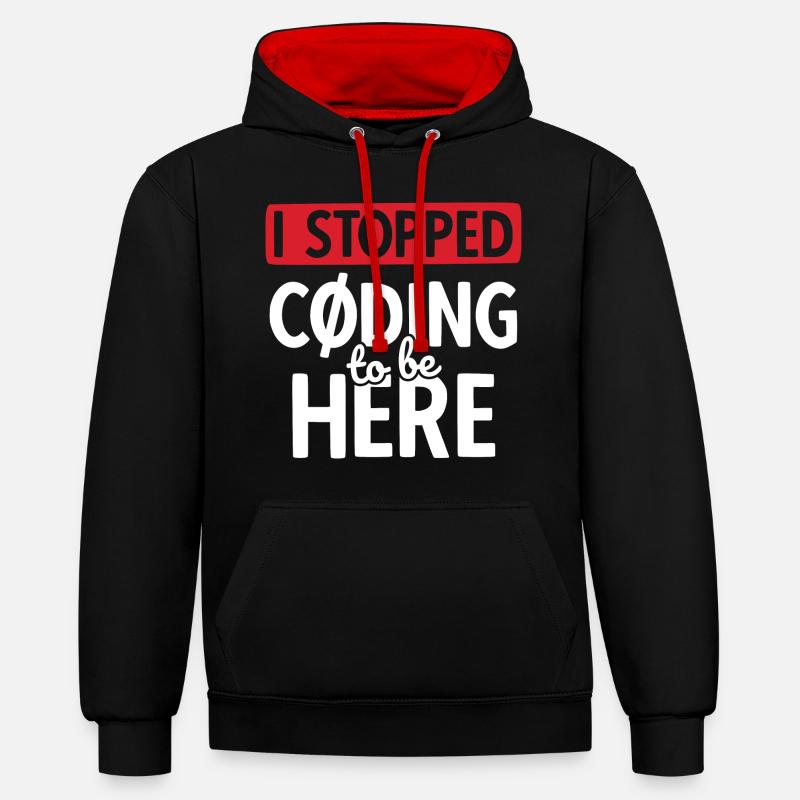 Software Ingenieur Informatiker Programmierer - Kontrast-Hoodie - Schwarz/Rot
