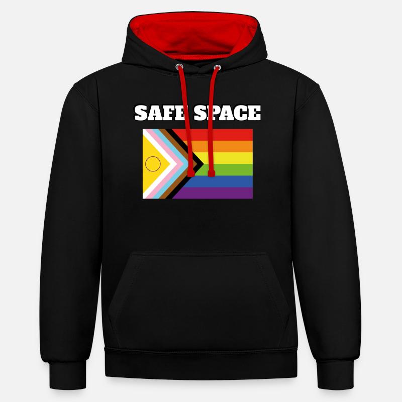 Inclusive Pride Pride SAFE SPACE - Contrast hoodie - black/red