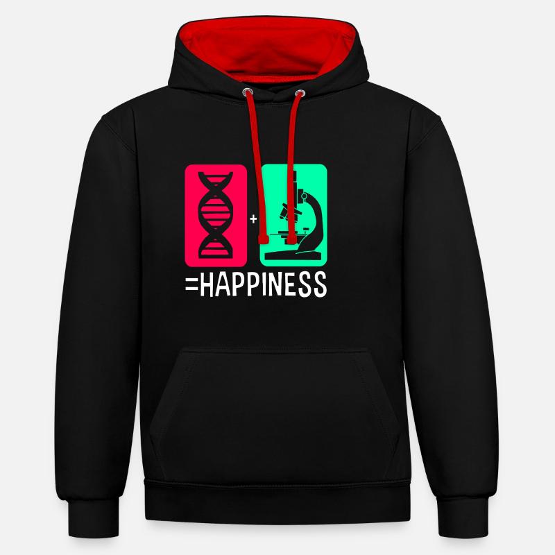 Structural formula molecule - Contrast hoodie - black/red