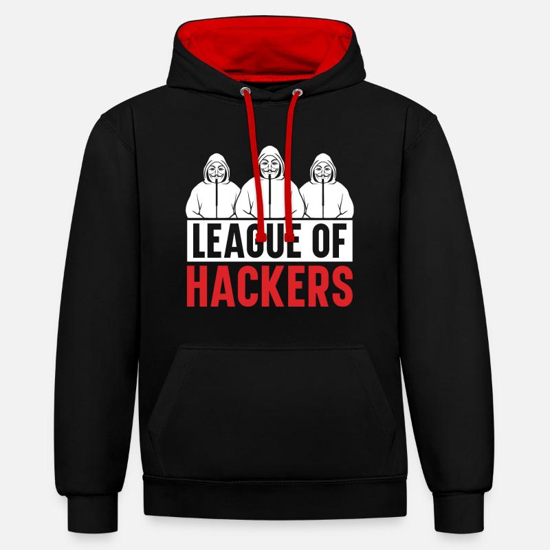Programmer Coder Software Developer - Contrast hoodie - black/red
