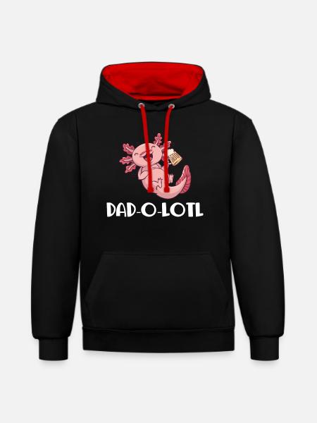 Fars dag gave til far til mænds dag - Kontrast-hoodie - sort/rød