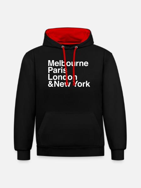 GRAND SLAM Tennis - Contrast hoodie - black/red