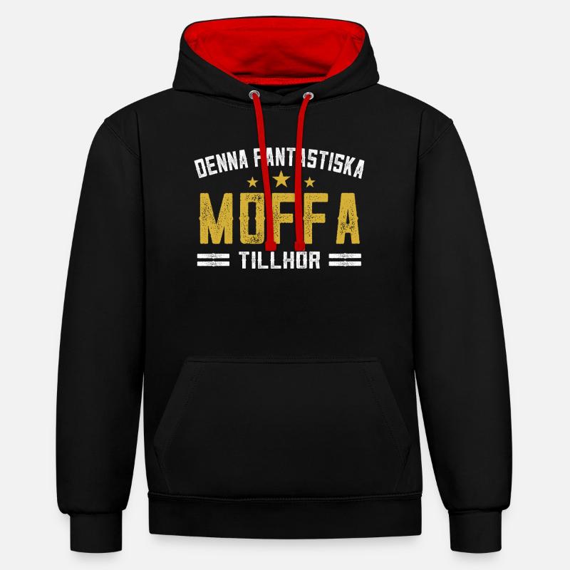 Ce Fantastic Moffa appartient à - Sweat à capuche contrasté - noir/rouge