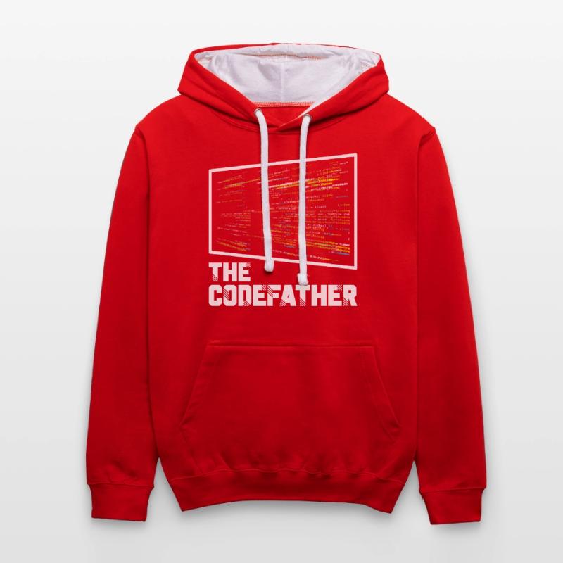 The Codefather Programmer Coding Coder Funny Kontrast-Hoodie