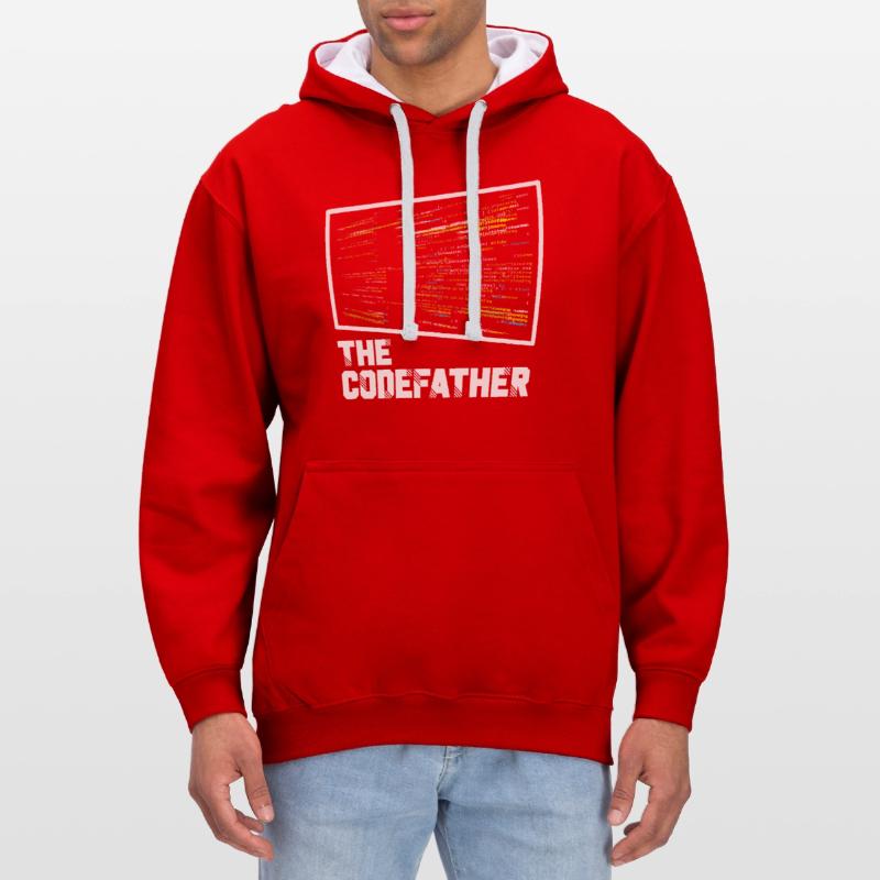 The Codefather Programmer Coding Coder Funny Kontrast-Hoodie