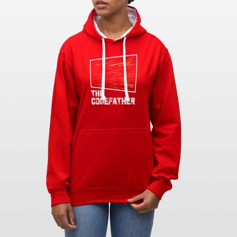 The Codefather Programmer Coding Coder Funny Kontrast-Hoodie