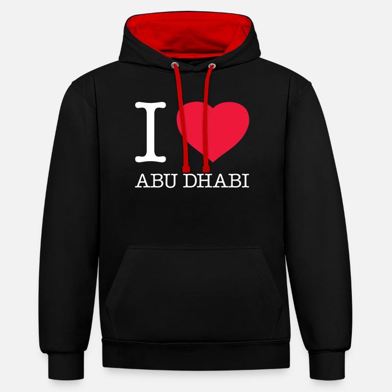 J’ADORE ABU DHABI - Sweat à capuche contrasté - noir/rouge