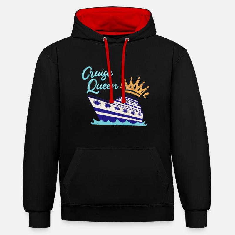 Cruise Queen Cruise Ship - Contrast hoodie - black/red