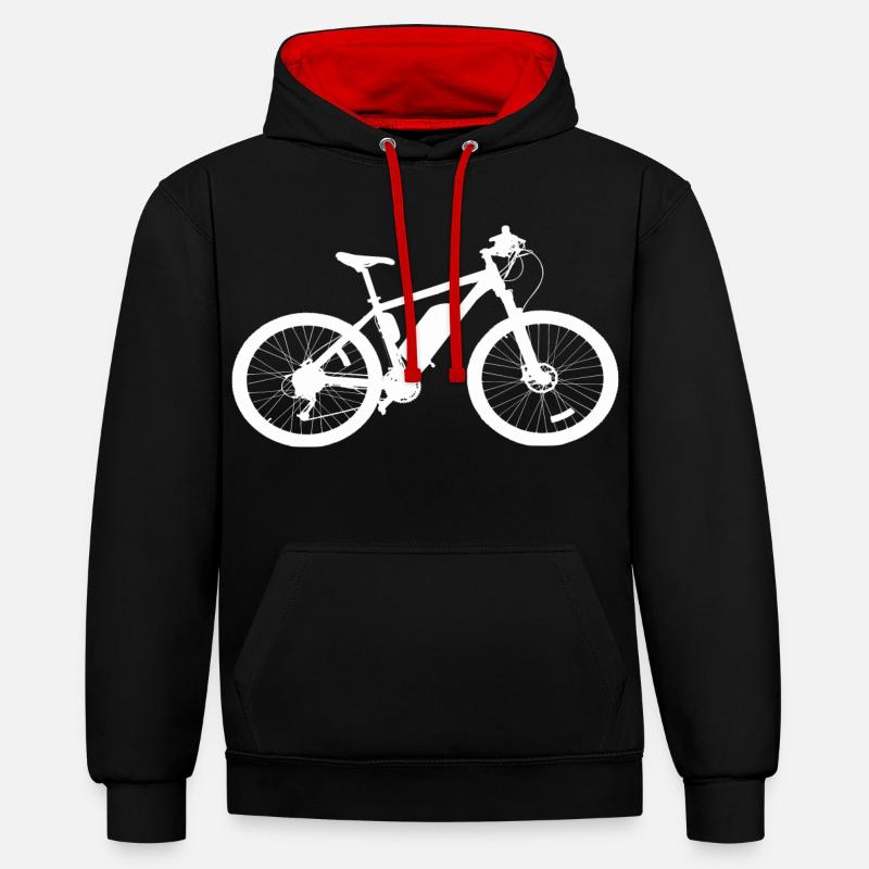 VTT VTT - Sweat à capuche contrasté - noir/rouge