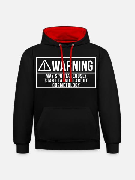 Cosmetology Cosmetology Cosmetology - Contrast hoodie - black/red