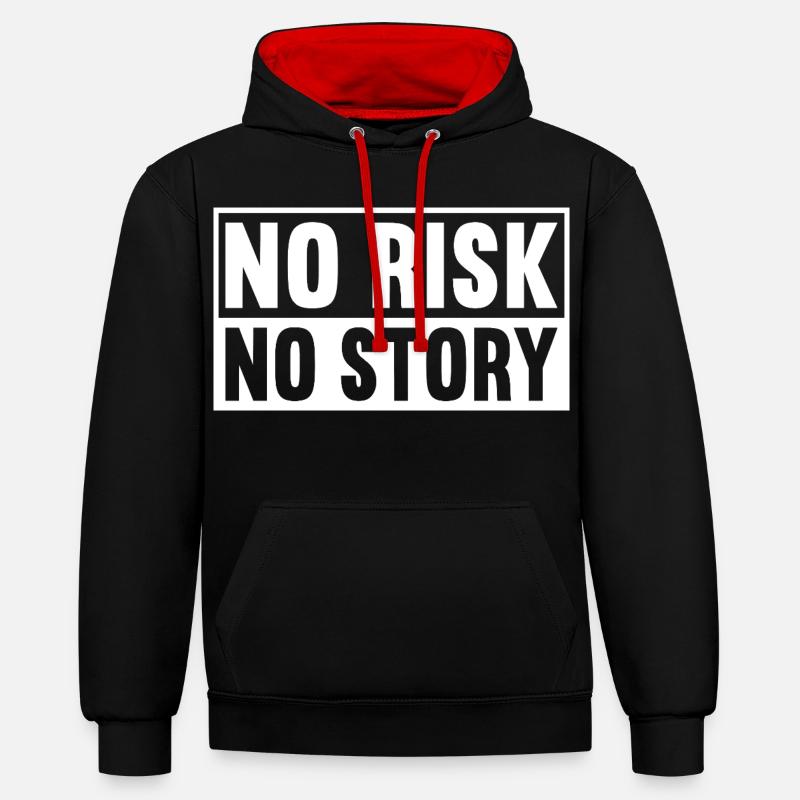 Pas de risque, pas d’histoire - Sweat à capuche contrasté - noir/rouge