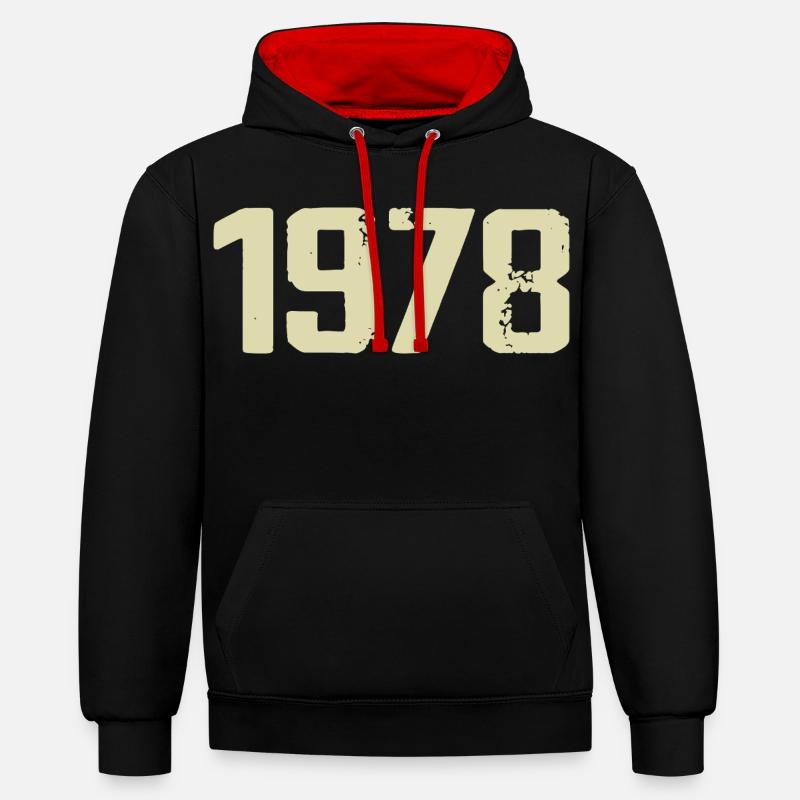 Jubilee 1978 - Contrast hoodie - black/red