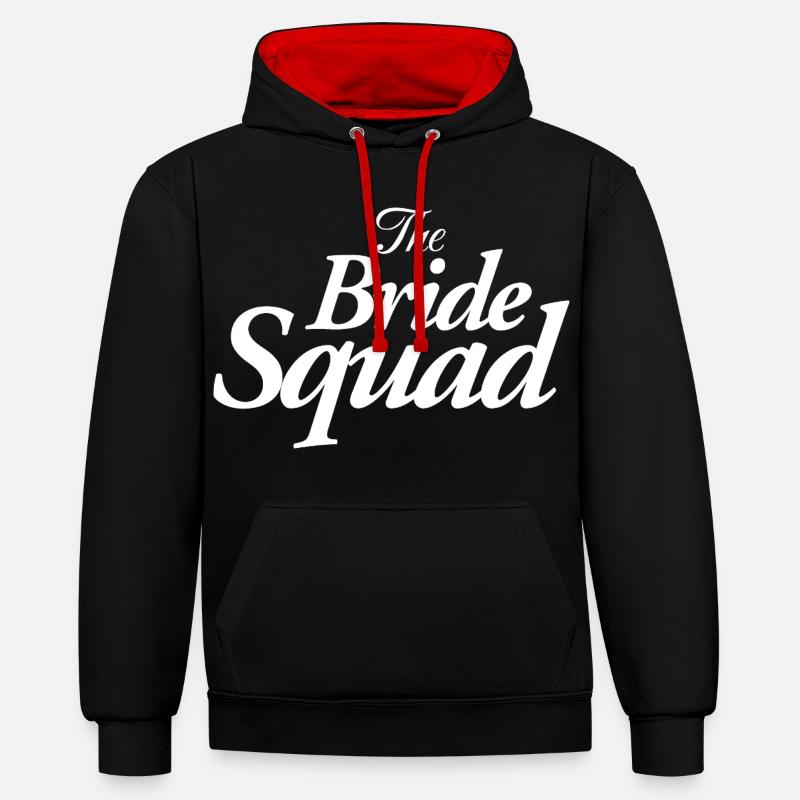 L’Escouade de la Mariée - Sweat à capuche contrasté - noir/rouge