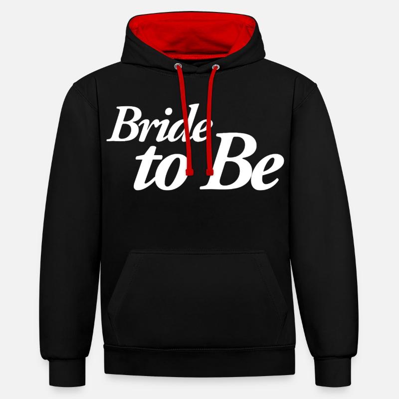 Future mariée - Sweat à capuche contrasté - noir/rouge